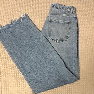 Garage Denim jambe large Wide Leg Jeans in light Blue distressed size 5/27